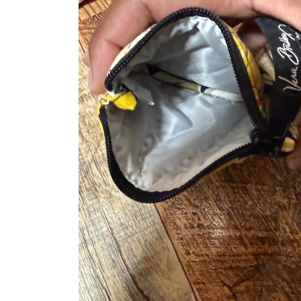 Vera Bradley Tech Case‎ & Coin Purse Set – Yellow/Black Floral – Quilted Cotton